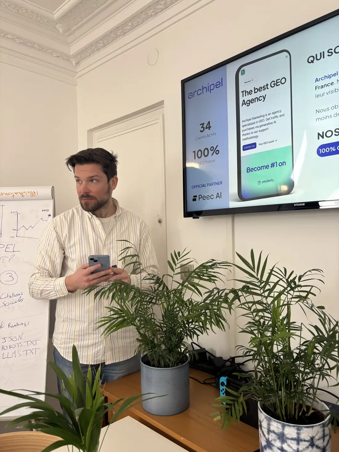 A GEO audit being presented in the Archipel offices